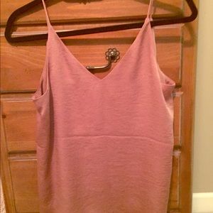 Salmon satin tank